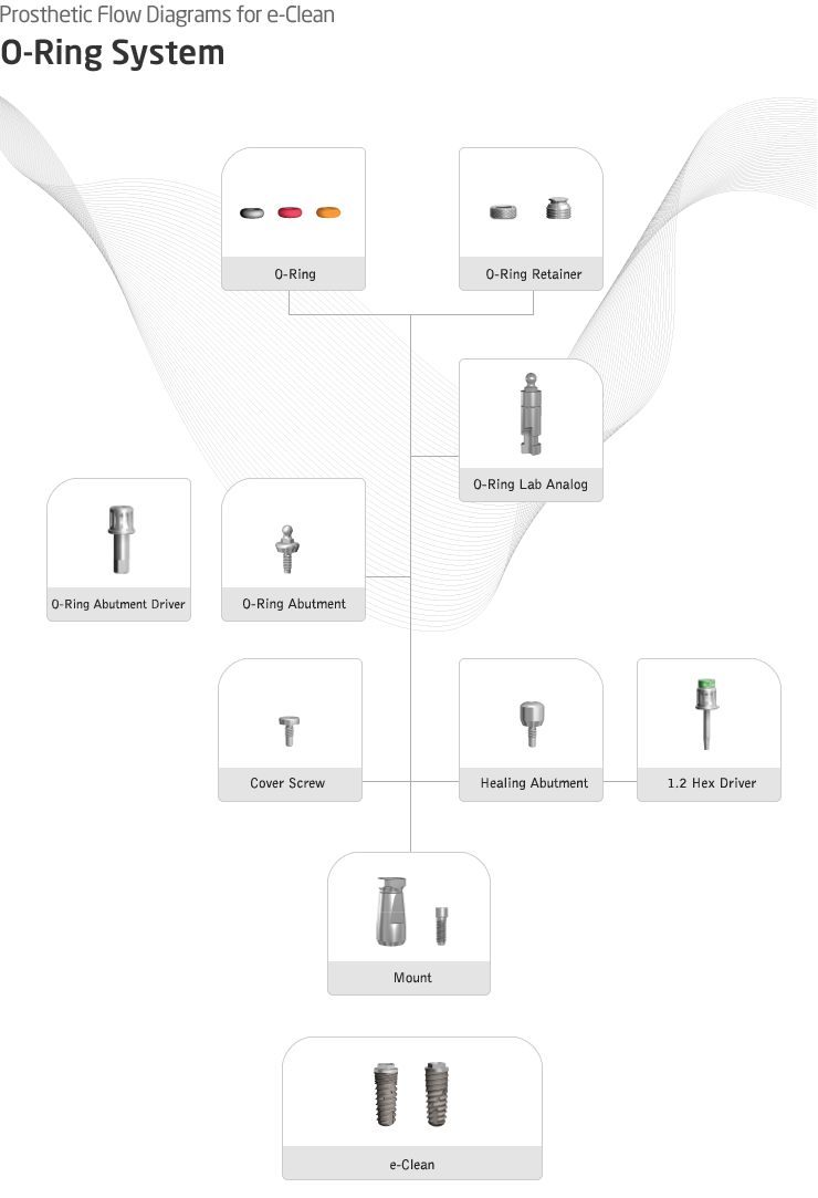 Prosthetic Flow Diagrems for e-Clean | O-Ring System